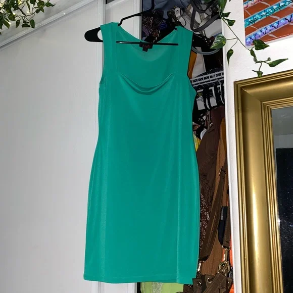 square neck 90s dress 90s Square Neck Little Black Mini Dress